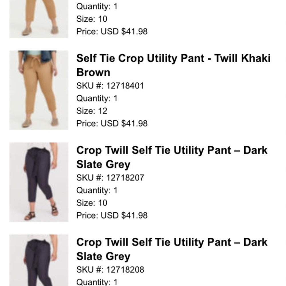 Torrid crop twill pants, new with tags!